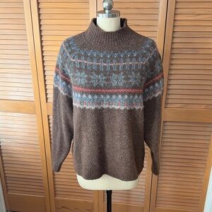Old Navy Multicolor Patterned Turtleneck Sweater